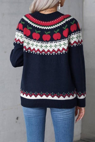 Christmas tree print pullover fashionable sweater