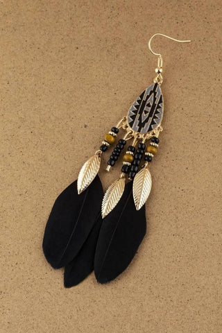 Vintage Feather Earrings