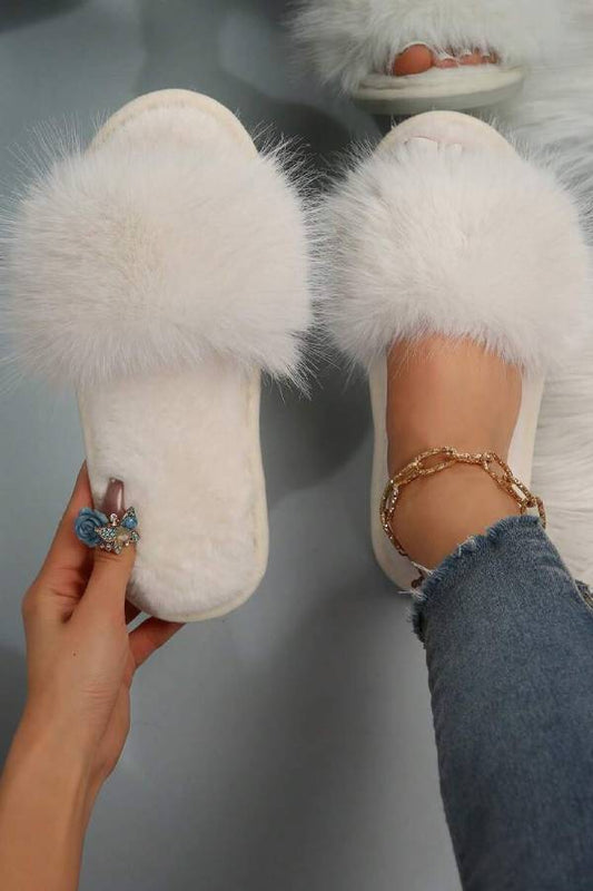 Fuzzy Panel Bedroom Slippers