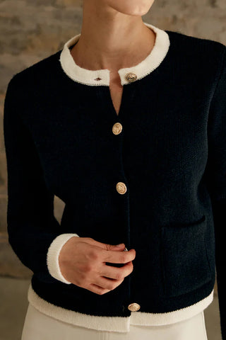 Buttoned Knit Cardigan