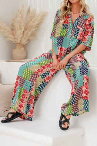 Loose Pattern Printed Two Piece Sets