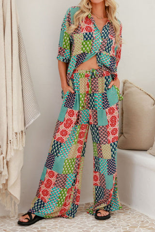 Loose Pattern Printed Two Piece Sets