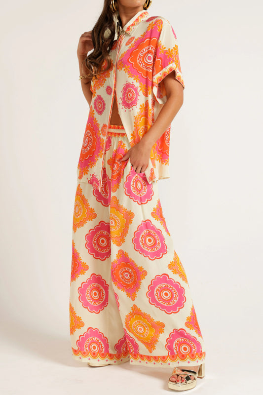 Loose Pattern Printed Two Piece Sets