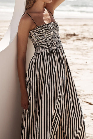 Striped print Cami maxi dress