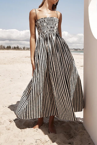 Striped print Cami maxi dress