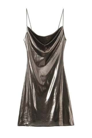 Metallic Cami Mini Dress