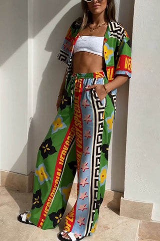 Loose Pattern Printed Two Piece Sets