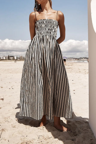 Striped print Cami maxi dress