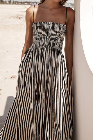 Striped print Cami maxi dress