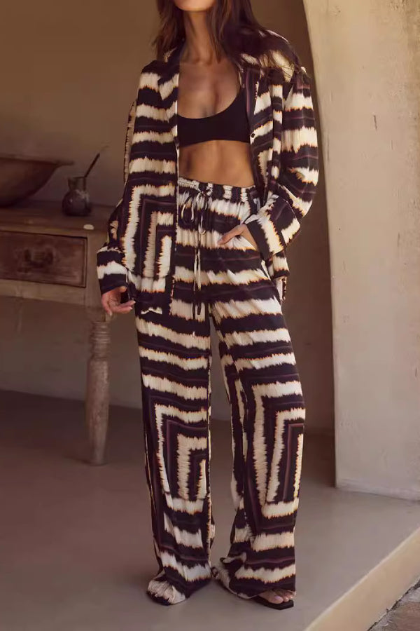 Loose Pattern Printed Two Piece Sets