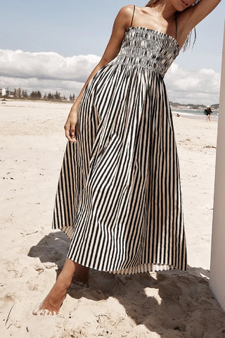 Striped print Cami maxi dress