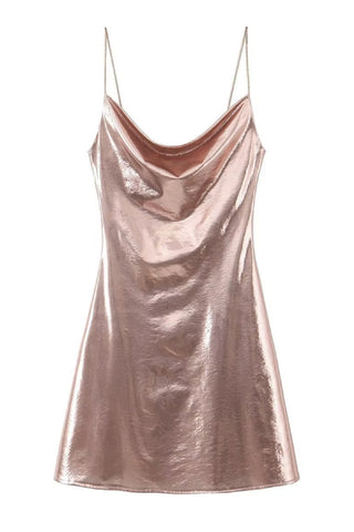 Metallic Cami Mini Dress