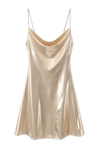 Metallic Cami Mini Dress