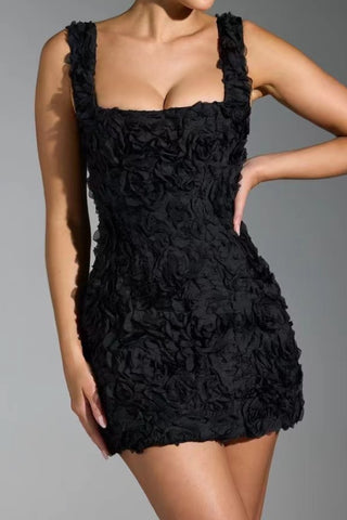 Back cross strap corset mini dress