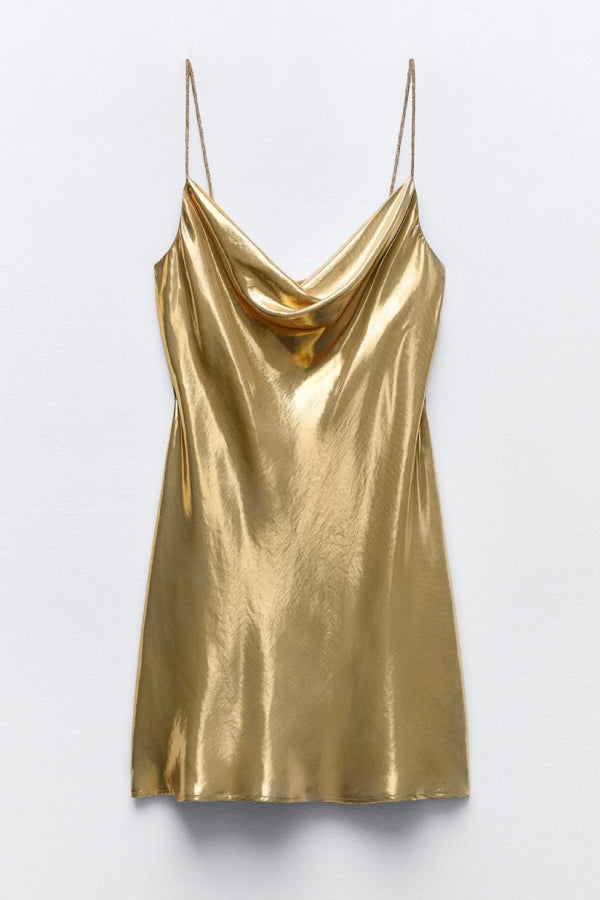 Metallic Cami Mini Dress