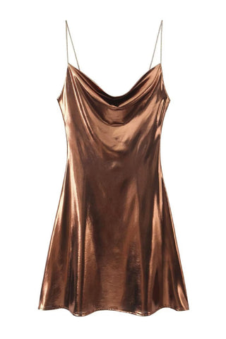 Metallic Cami Mini Dress