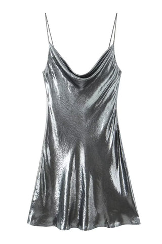 Metallic Cami Mini Dress