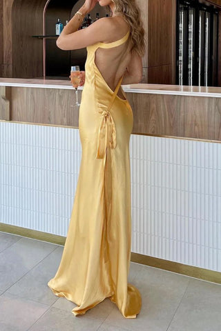 Asymmetrical One Shoulder maxi Dress