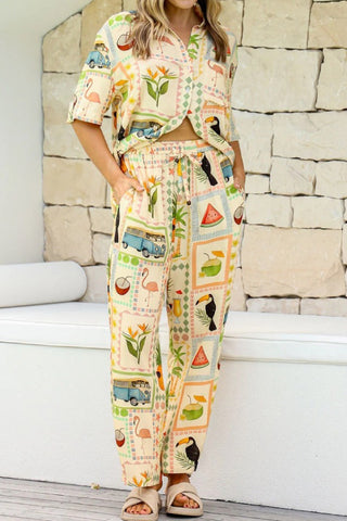 Loose Pattern Printed Two Piece Sets