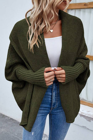 Loose Knitted Bat Sleeve Cardigan