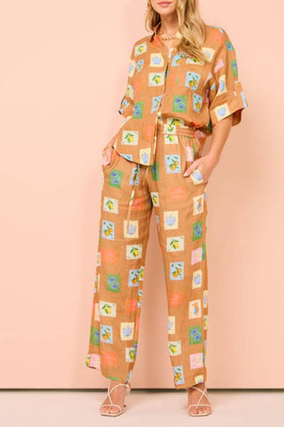 Loose Pattern Printed Two Piece Sets