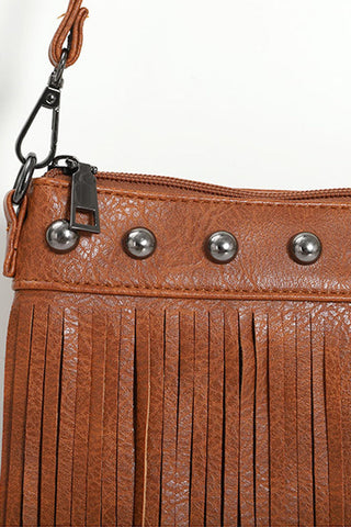 Fringe Decor Crossbody Bag