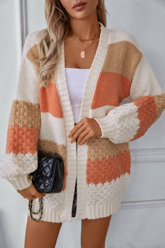 retro single breasted loose sweater Cardigan