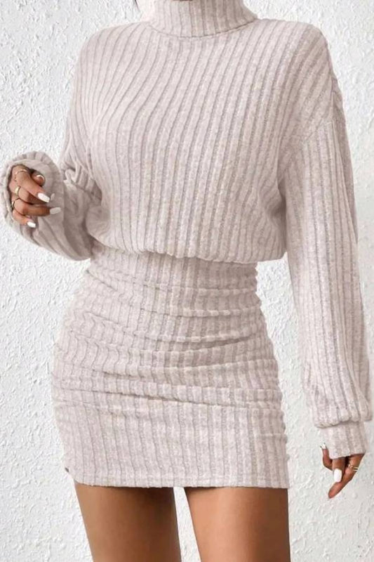 Ribbed Knit Sweater mini Dress