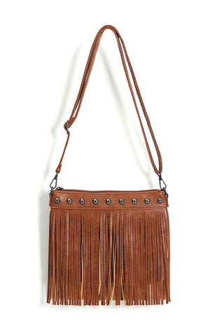 Fringe Decor Crossbody Bag