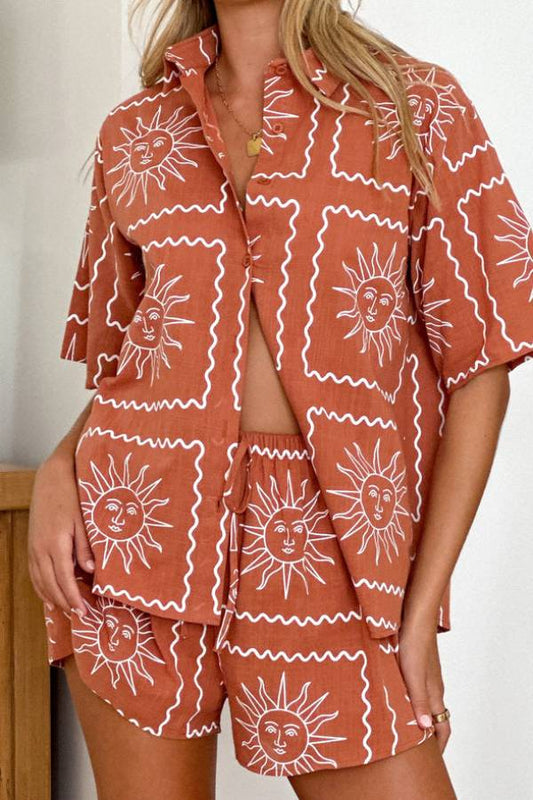 Loose Pattern Printed Two Piece Sets