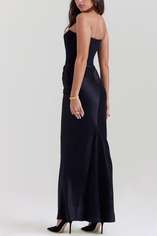 sexy backless slim evening maxi dress