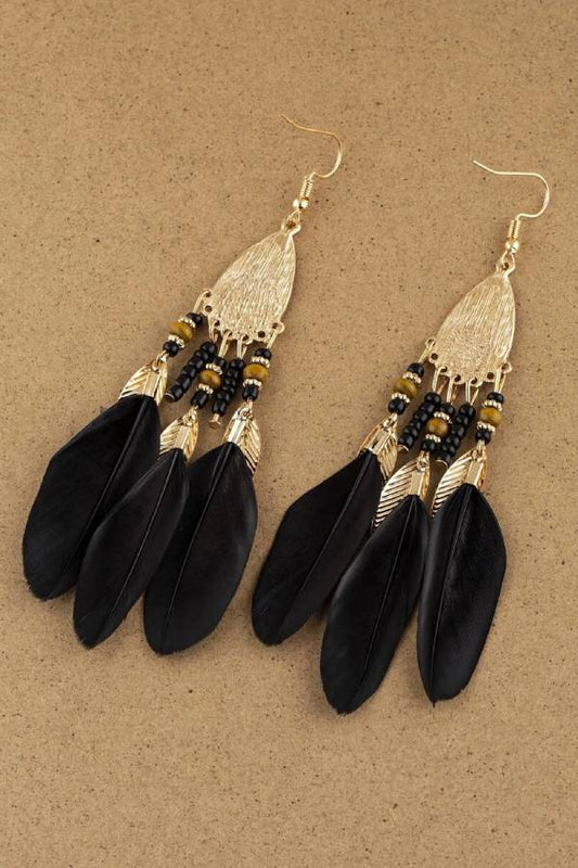 Vintage Feather Earrings