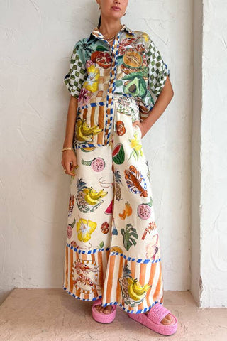 Loose Pattern Printed Two Piece Sets