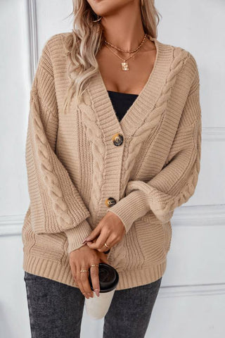 retro single breasted loose sweater Cardigan