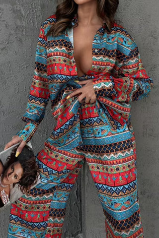 Loose Pattern Printed Two Piece Sets