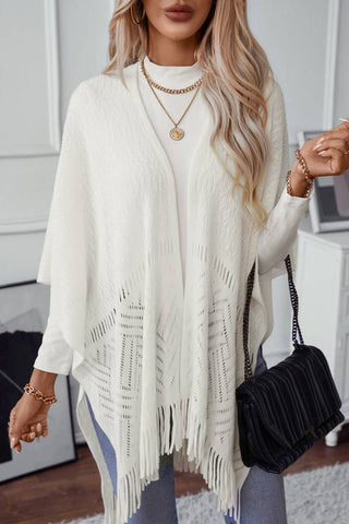 Open Front Hollow Out Sweater Knitted Wrap