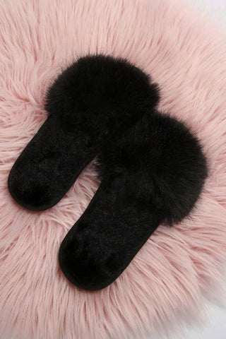 Fuzzy Panel Bedroom Slippers