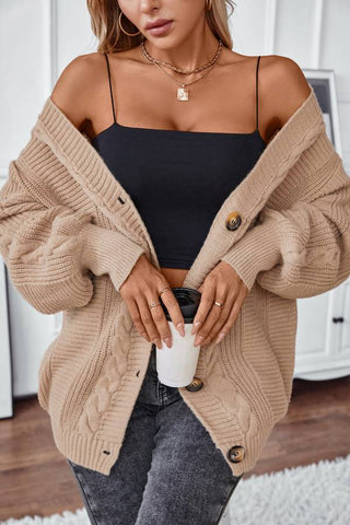 retro single breasted loose sweater Cardigan